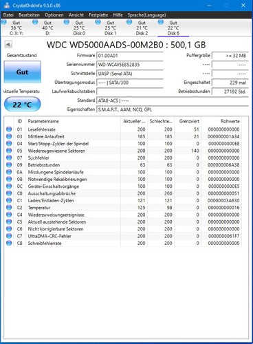 Festplatten Konvolut HDD 3,5zoll SATA 3x 500GB gesammt 1,5TB - Zdjęcie 4 z 4