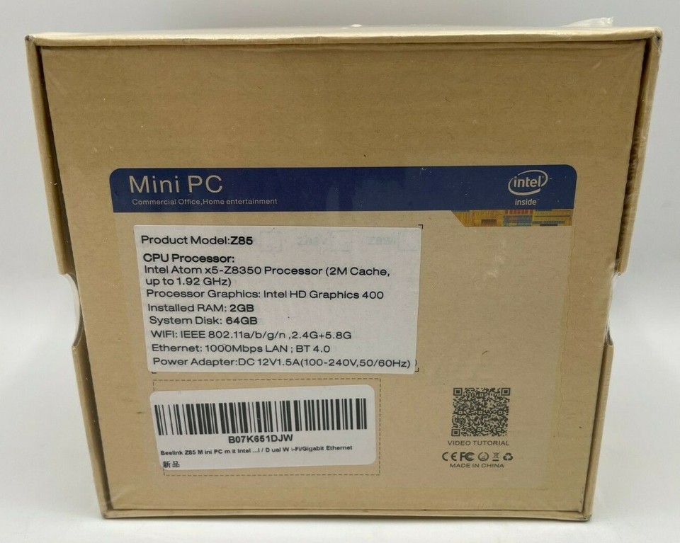 Beelink Z85 Mini PC Intel Atom x5-Z8350 Processor Intel HD Graphics 400 ...