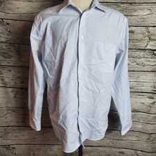 Pronto Uomo Button Down Long Sleeve Shirt Size 17 34/35