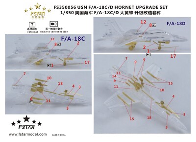 Fivestar PE 1/350 USN F18 F/A-18C/D Hornet Upgrade set for Trumpeter FS350056
