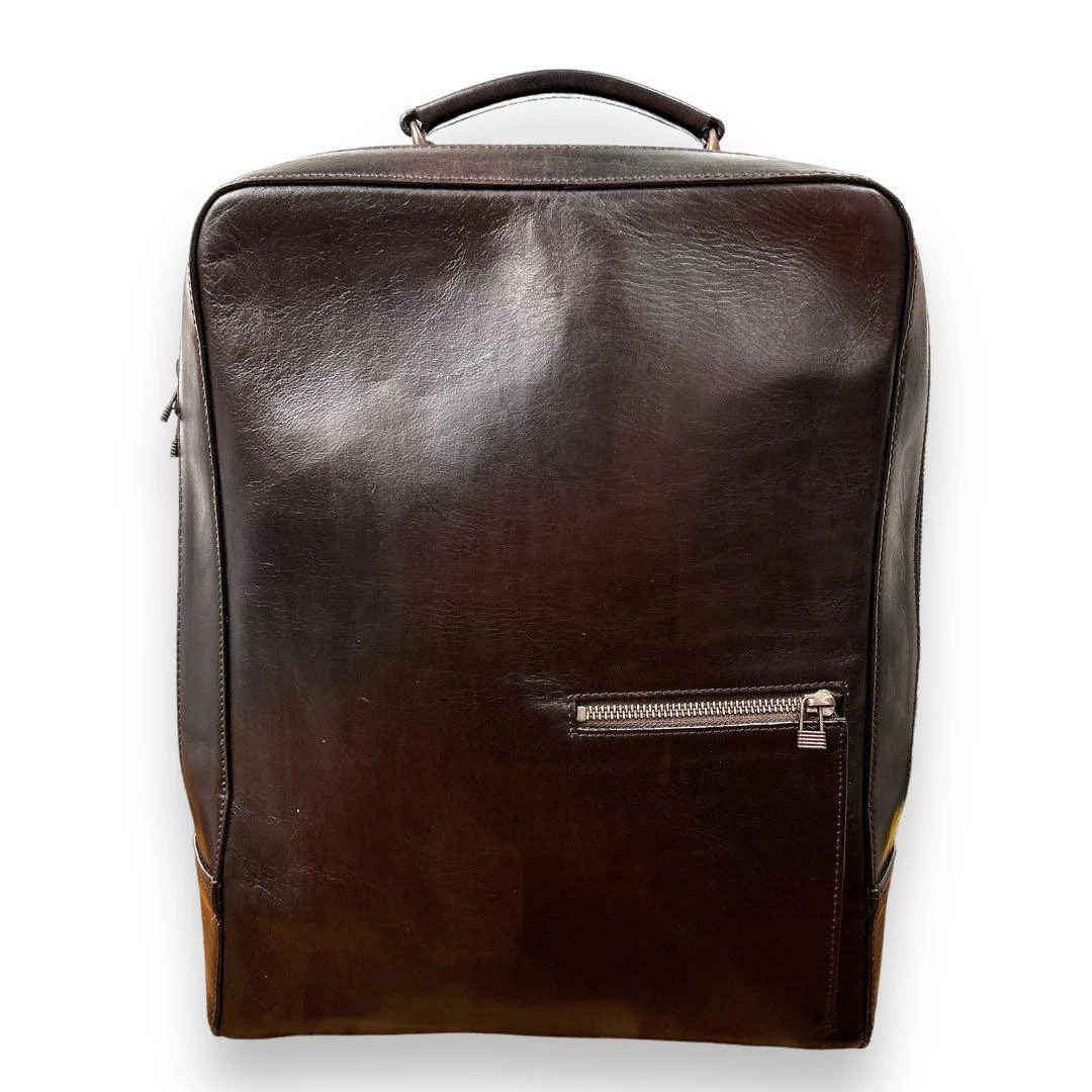 Motherhouse Antique Dark Brown Square Backpack For Commuting To Work Or School