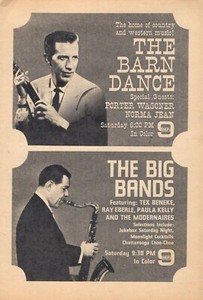 1964 Wgn Chicago Tv Ad Porter Wagoner Barn Dance Tex Beneke