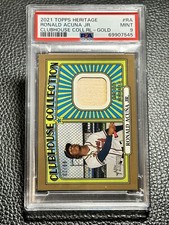 Ronald Acuna Jr.  2021 Heritage Clubhouse Collection Relic Gold /99 PSA 9 Pop 1