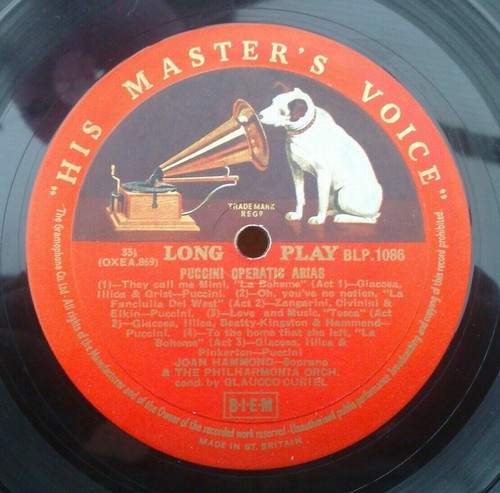 " JOAN HAMMOND PUCCINI ARIAS " SUPER ORIG UK 10" PRESS BLP 1086 - Picture 8 of 9