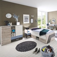 Jugendzimmer Kinderzimmer Set Jugendbett Schreibtisch Nachttisch Kommode 4 Teile