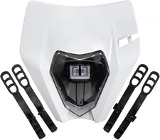 Motorcycle Headlight Kit,Universal Dirt Bike Headlight LED 2 XWLIGB White