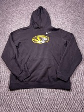 Missouri Tigers Hoodie Sweatshirt Mens Large Black NCAA Football Nike Mizzou