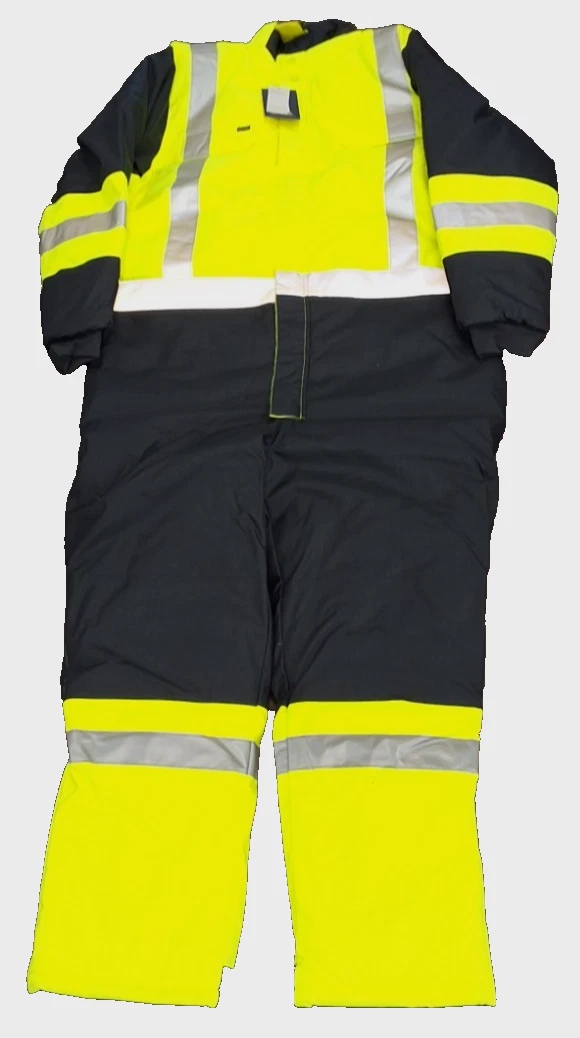 Bisley BC6453T X Taped Hi Vis Two Tone Freezer Coverall Size 107R Insulated NEW image 1