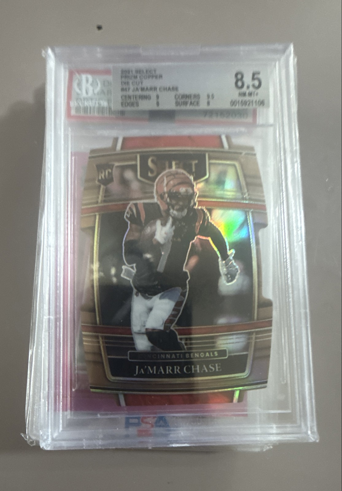 2021 Panini Select - Concourse Ja'Marr Chase #47 Copper Prizm Die-Cut /199 (RC)