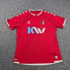 Charlton Athletic Hummel Shirt Mens Large Red Home Jersey Top 2020-2021
