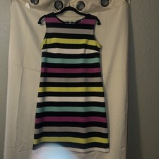 Worthington Womens Dress M Sleeveless Knee Length Colorful work or play dress