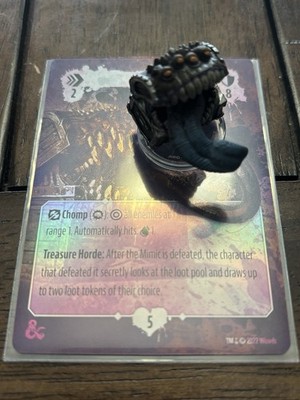 Dungeons & Dragons Mimic & Foil Monster Card D&D Onslaught Launch Kit Promo