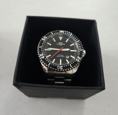 Oniss Fen Collection ON6979 Black Bezel Dial 45 mm Quartz w Bracelet