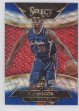 2014-15 Panini Select Courtside Blue & Silver Prizm CJ Wilcox #299 0f8