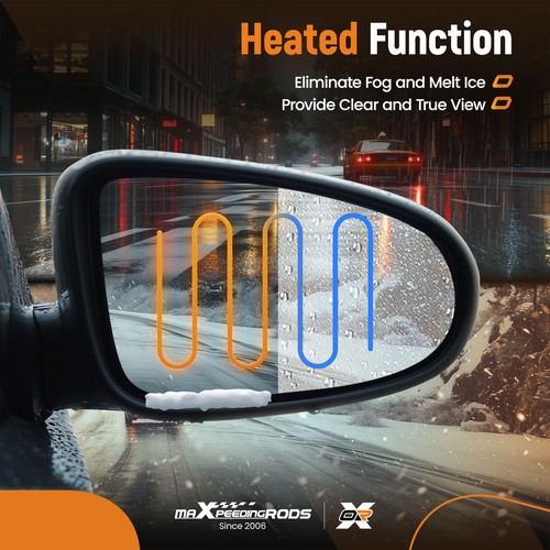 Passenger Side Heated Mirror for Ford F-150 2015-2020 Signal Light 8Pin Black - Bild 7 von 20