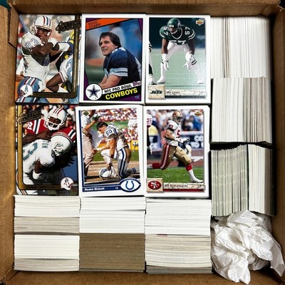 Massive Bulk NFL Football JUNK WAX Card Lot roughly 10 to 11 lbs SEE DESC