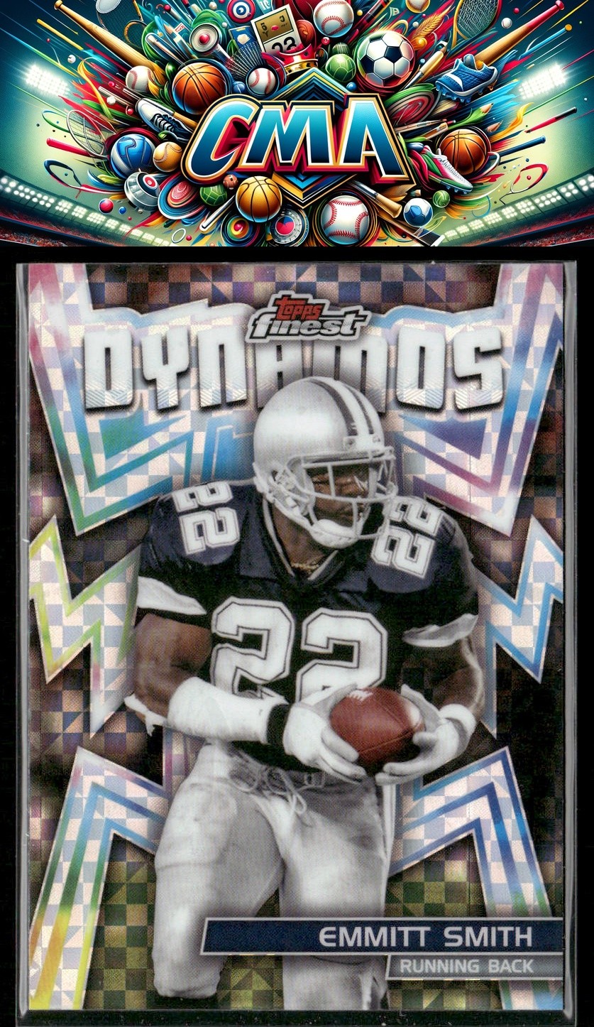 2024 Finest #DYN-25 Emmitt Smith Dynamos Checkerboard Refractor
