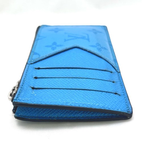 Louis Vuitton Monogram Taigarama Blue M30425 Coin Case - Picture 23 of 24