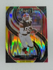 2024 Panini Select - Premier Level David Njoku #145 Black & Red Shock Prizm