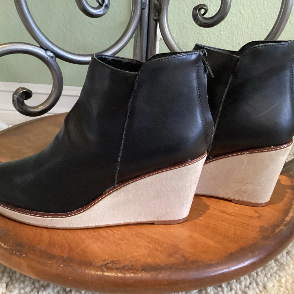 Botines de cuña Kensie Hatley negros talla 10 Fairy Goth Foto 2 de 4