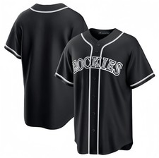 [ All Stitched ] Custom Men's Rockies Fashion Black Out 2026 Jersey