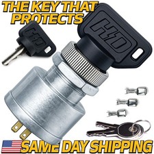  2 Pack Key Switch Fits EZGO Golf Cart 17421G1, 2 Prong w/Terminals 8 KEYS