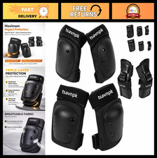 Adult Protective Gear Set - Knee  Elbow Pads with Wrist Guards for Skating