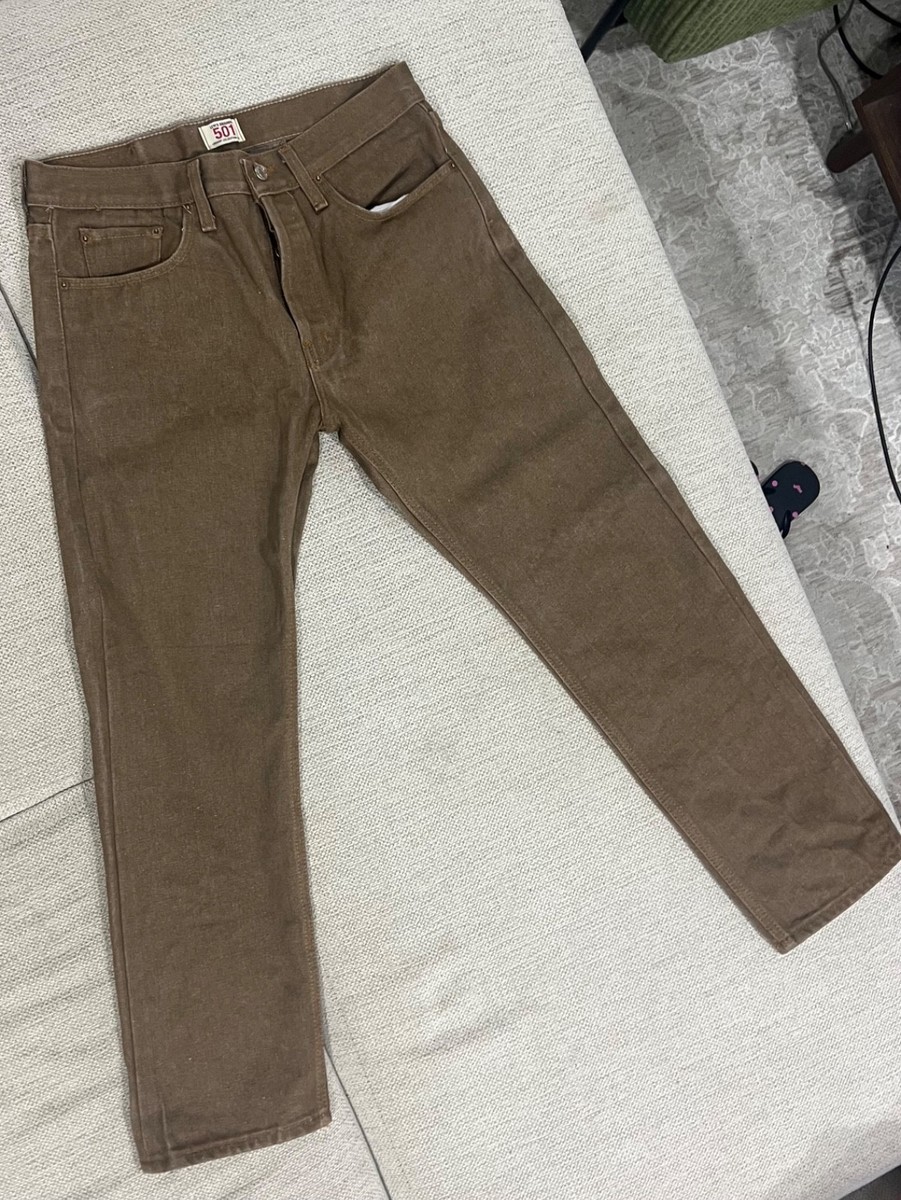 Levi's original 501 Brown Jeans W34 L30 EUC | eBay