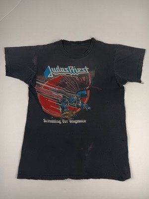 Vintage Judas Priest Screaming For Vengeance Tour 1982 T Shirt Medium 