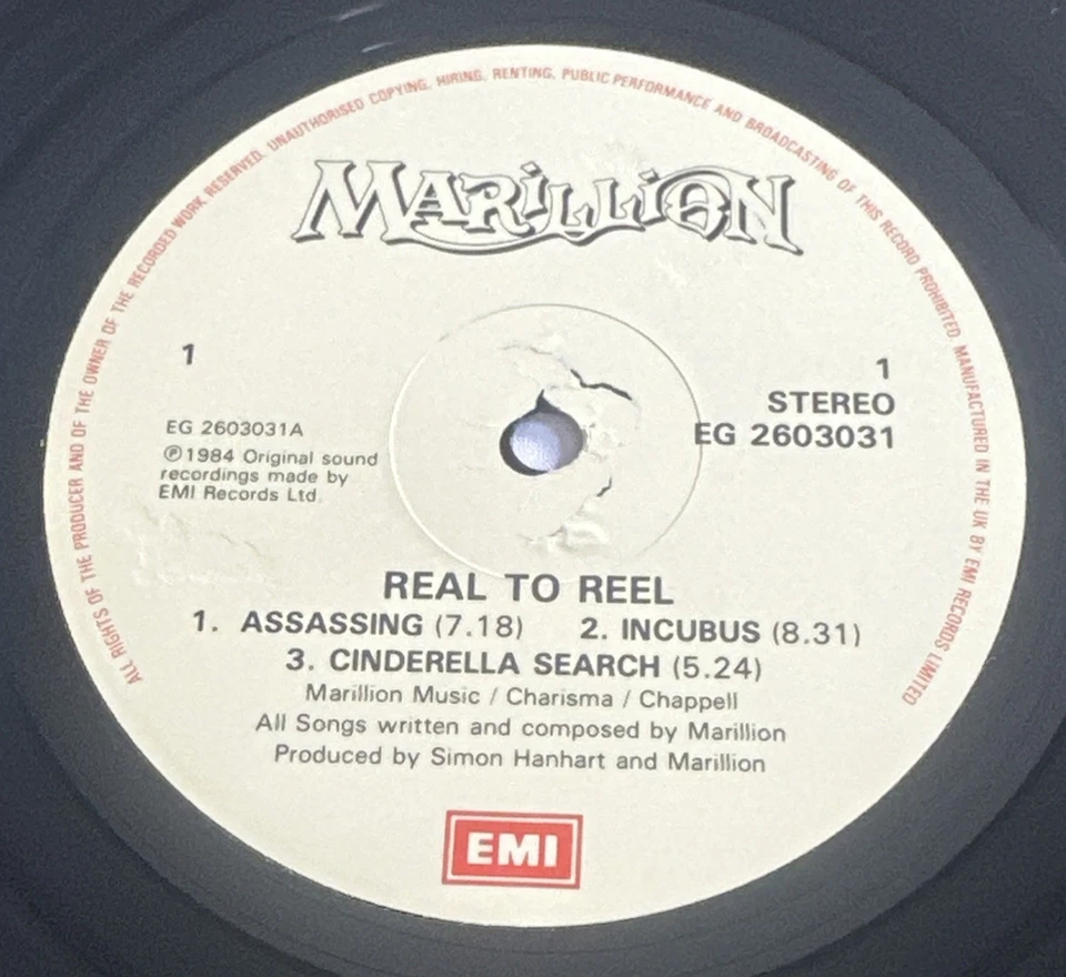 Marillion ~ Real To Reel ~ 12" Vinyl LP Record 1984 VG+ / EX Condition - Image 4 of 4
