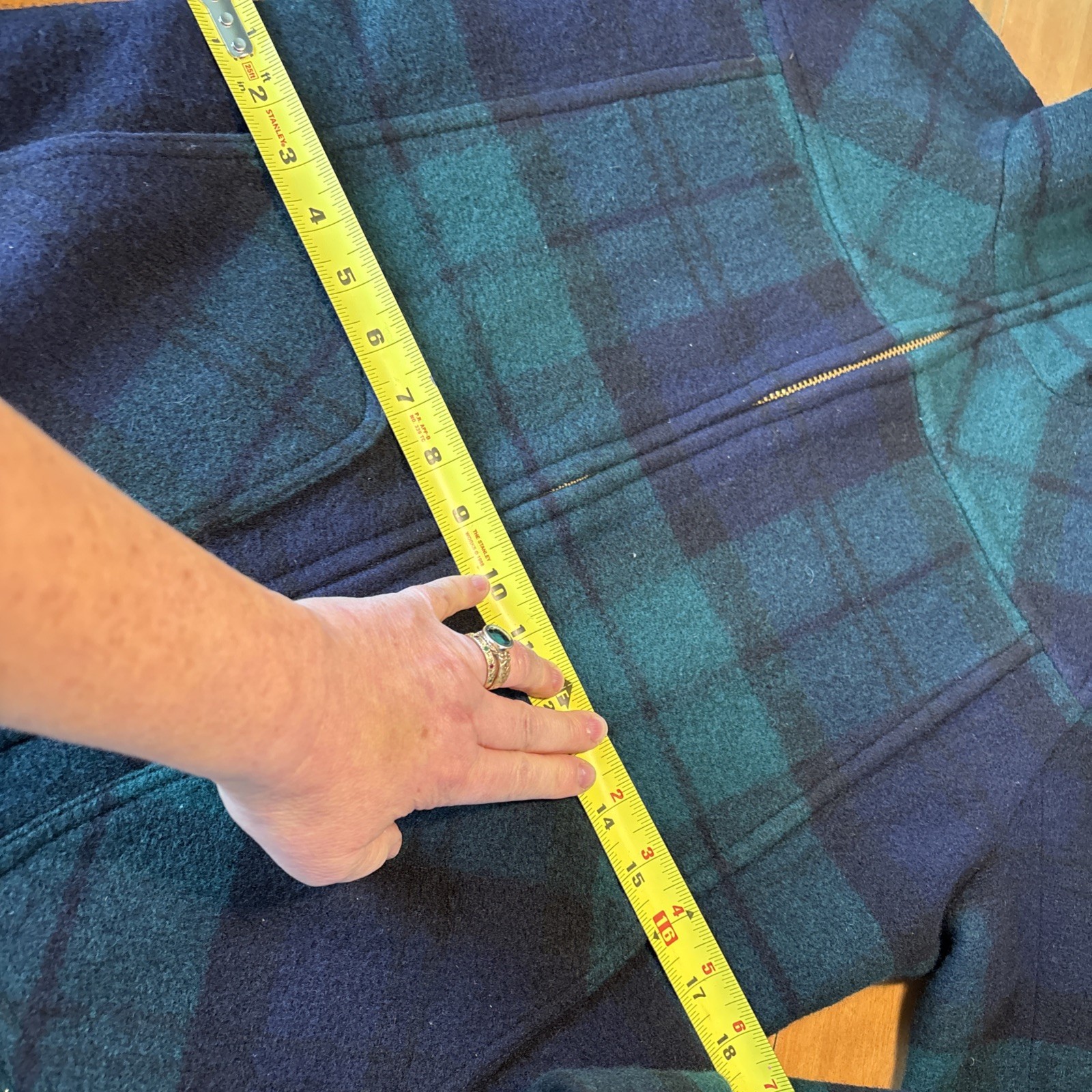 Pendleton Quilted Collar Black Watch Plaid COAT J… - image 5