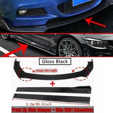 Für BMW F30 F80 F82 F83 E90 Frontschürzen-Splitter+2.2m Seitenschweller-Verlänge