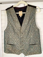Wah Maker Frontier Clothing Western Brocade Vest Men's XL Cowboy Rodeo Steampunk