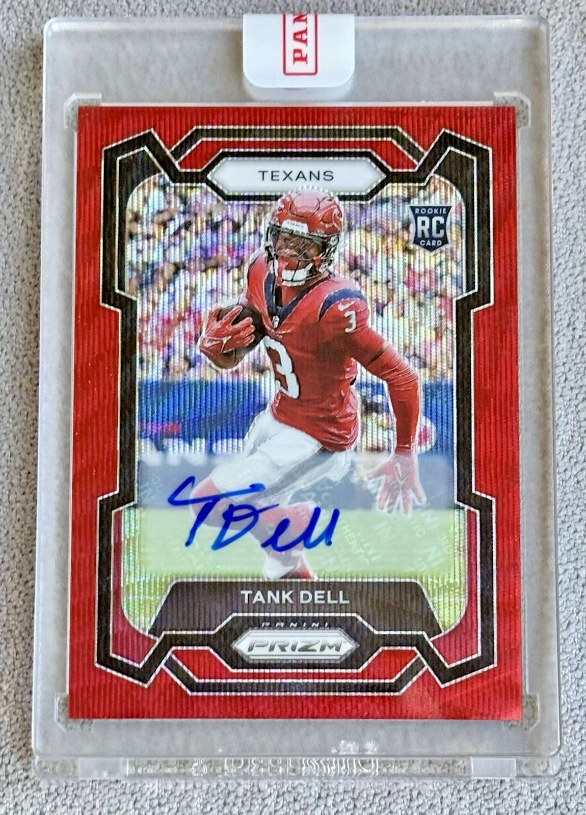 2023 Panini Prizm TANK DELL /149 AUTO RED WAVE RC Texans Rookie Autograph #341