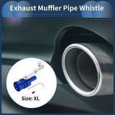 Tubo di Scarico Turbo Sound Pipa Terminale XL Alluminio Blu 1 Set