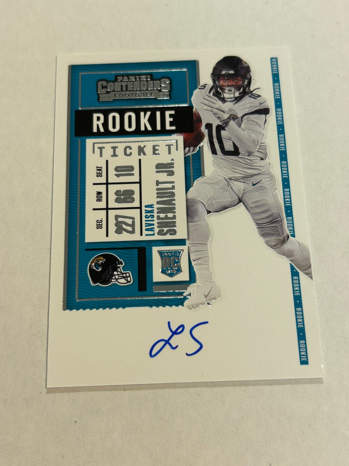 2020 PANINI CONTENDERS LAVISKA SHENAULT #117 VARIATION ON CARD ROOKIE AUTO TN2