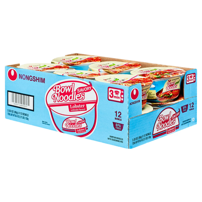 #ad Nongshim Bowl Noodle Savory Lobster Ramyun Ramen Noodle Soup Bowl 3.03oz X 12 Ct $8.43