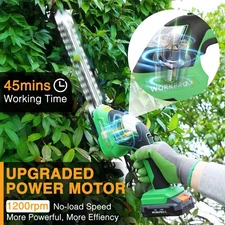 WORKPROX 20V Cordless Handheld Electric Grass Trimmer Hedge Shears/Grass Cutters