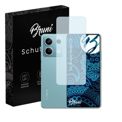 Bruni 2x Folie für Xiaomi Redmi 13 Schutzfolie Displayschutzfolie