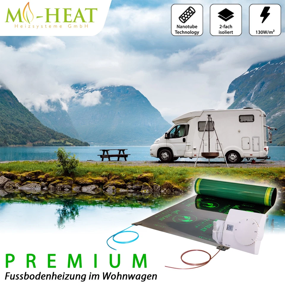 Wohnwagen Heizung elektrisch Wohnmobil Heizfolie Infrarotheizung Fußbodenheizung