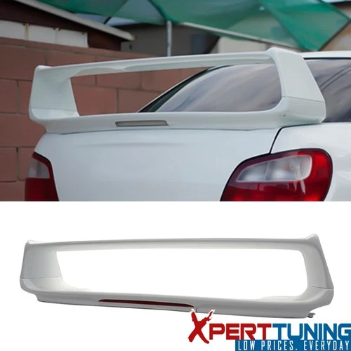 Fits 02-07 Subaru Impreza WRX STI Style Trunk Spoiler W/LED Painted #51E White