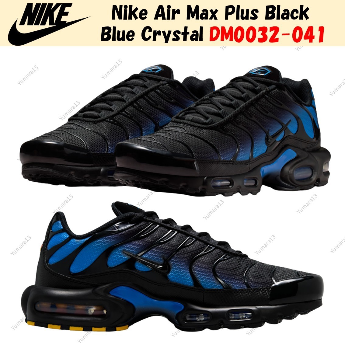 Nike Air Max Plus Black Blue Crystal DM0032-041 Men's Size | eBay