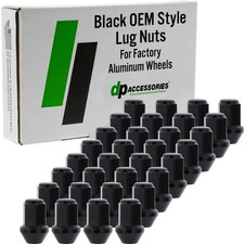 Black Lug Nuts 2020-2026 Chevrolet Silverado 2500 Hd Factory Wheels