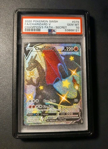 Shiny Charizard v Champions Path Secret Rare Card 079/073 PSA 10 Gem Mint