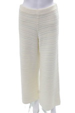 House of Harlow 1960 Women White Striped Sweatpants 55 Cotton Size M