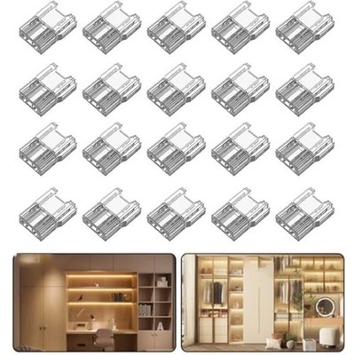 LED Streifen Verbinder 8mm 2 Pin für LED Streifen mit Easy Press Snapin Anschlu
