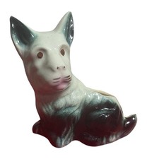 Scottie Dog Ceramic Hand Painted Planter - Vintage