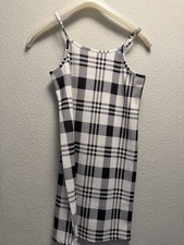 Damen Unterkleid/Trägerkleid XS Schwarz Wei�...