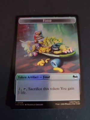 Foil Robot/Food Token, TMNT TMT , MTG NM Ninja Turtles
