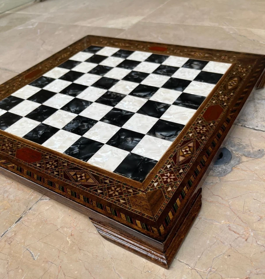 Chess Board Handmade Rosewood – 14.5" Solid Wood Inlaid Board - Christmas Gift🎁 - Image 3 of 4